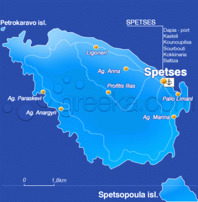 Spetses map